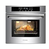 30" Electric Wall Oven with Self-cleaning, CSA Certified, ThermoMate 4.8 Cu.Ft Bilt-in Wall Oven with 8 Functions, 3800W Convection Wall Ovens, Touch Control, Safety Lock, Stainless Steel