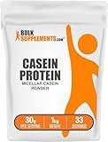 BulkSupplements.com Casein Protein Powder - Micellar Casein Powder, Slow Digesting Protein - Unflavored & Gluten Free, 30g per Serving, 1kg (2.2 lbs) (Pack of 1)