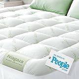 Niagara Sleep Solution Ultra Soft King Size Mattress Topper - Rayon Derived from Bamboo Pillow Top Mattress Pad for Back Pain Relief - Naturally Cooling for Hot Sleepers, Green