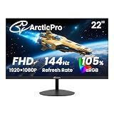 ArcticPro 22 Inch Gaming Monitor 144Hz, FHD Computer Monitor, 105% sRGB