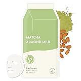 ESW Beauty Matcha Almond Milk - Radiance Plant-Based Milk Face Mask - Revitalizing with Matcha Green Tea & Sweet Almond for Dull, Uneven Skin - Awakens & Revitalizes