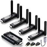 Wireless HDMI Transmitter and 4 Receivers,Up to 8 RX,Extender Plug and Play