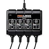 Clore Automotive PL4050, Pro-Logix 4-Bank, 20-Amp (5-Amp Per Bank) Fully-Automatic Smart Charger, 6V and 12V Battery Charger, Battery Maintainer, and Battery Desulfator with Temperature Compensation