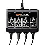 Clore Automotive PL4050, Pro-Logix 4-Bank, 20-Amp (5-Amp Per Bank) Fully-Automatic Smart Charger, 6V and 12V Battery Charger, Battery Maintainer, and Battery Desulfator with Temperature Compensation