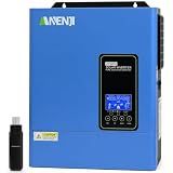 4200W Solar Hybrid Wechselrichter 24Vdc zu 110Vac Reiner Sinus Wechselrichter mit 120A MPPT Solarladeregler, Max PV-Eingangsspannung 500V, für 24V Lithium Batterien,mit WiFi-Modul
