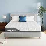FATHOM Medium Queen Mattress 12 Inch Memory Foam Mattress Queen Size Bed in a Box for Back Pain Relief and Cool Sleep with Gel Foam and Removeable Fiberglass Free Cover, CertiPUR-US Certified