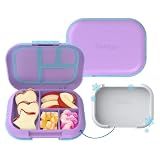 Bentgo Chill Kids Leakproof Lunch Box - 4-Compartment Bento Box with Built-In Ice Pack, 3.3 Cup Capacity, BPA-Free, Microwave & Dishwasher Safe Tray, Ages 3–7 (Vivid Orchid)