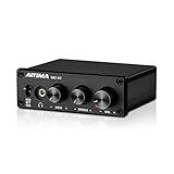 AIYIMA DAC-A2 Headphone Amplifier DAC with Bass Treble Controls PC-USB/Optical/Coaxial Inputs, RCA/3.5mm Headphone Ouput Digital to Analog Desktop Audio Converter DC 5V 24Bit 192kHz