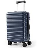Lekesky 16 Inch Underseat Carry On Luggage Airline Approved, Hard Shell Suitcase with TSA Lock, Lightweight Spinner Wheels Durable ABS Compact Carry-On for Travel Weekend Trips Men Women, Blue