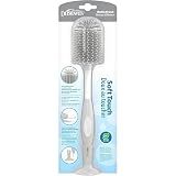 Dr. Brown's Soft Touch No Scratch Baby Bottle Cleaning Brush, Nipple Cleaner & Suction Cup Base for Easy Storage, BPA Free, Gray (Pack of 1)