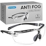 TICONN 1PK Anti-Fog Safety Glasses for Men & Women, ANSI Z87.1 Eye Goggles