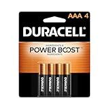 Duracell Coppertop AAA Batteries with Power Boost Ingredients, 4 Count Pack Triple A Battery with Long-lasting Power, Alkaline AAA Battery for Household and Office Devices