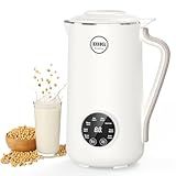 40OZ Nut Milk Maker Machine - Multi-Functional Automatic Almond with 10 Blades, Plant-Based, Oat, Soy, and Dairy Free Beverages 12 Hours Timer/Auto-clean/Room Temp/Keep Warm/Boil, White