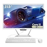 suevery All-in-One PC 21.5 AIO Desktop Computer Core I5, 256G SSD 16G RAM, Wi-Fi6, 1080P Gaming All in One 22" FHD Business Display for Home Office with Keyboard & Mouse (GB, 256)