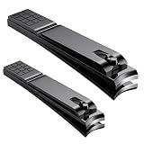 Aogeili Wide Jaw Steel Nail Clippers Set for Thick Toenail & Fingernail