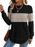 Long Sweaters for Women Fall Tops for Women 2025 Plus Size Fall Tops Women's Winter Clothing Fall Sweater Black Beige 3X