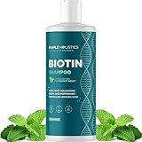 Volumizing Biotin Shampoo for Thinning Hair - Invigorating Peppermint Shampoo for Fine Hair with Argan Coconut and Olive Oils - Vegan & Color Safe - Paraben Silicone & Sulfate Free (8 Fl Oz)