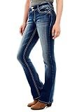 WallFlower Women's InstaStretch Luscious Curvy Bootcut Jeans, Jenna, 13 Long