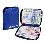 First Aid Only 299 Piece All-Purpose Emergency First Aid Kit for Home, Office, Car, Apartment, Dorm, and Camping, Travel-Friendly Compact Pouch Fits in Backpacks, Suitcases, Cabinets, and Drawers