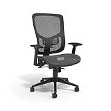 STAPLES Kroy Ergonomic Office Task Chair, Breathable Mesh Swivel Seat & Back, Adjustable Height, Lumbar Support, Black