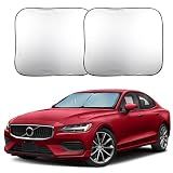 EcoNour 2 Piece Foldable Car Windshield Sun Shade, UV & Heat Protection