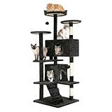 FDW | 54" Cat Tree Tower | Dark Gray | Multi-Level Indoor Activity Center