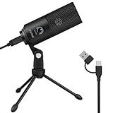 FIFINE USB Microphone, Metal Condenser Recording Microphone for MAC OS, Windows, Cardioid Laptop Mic for Recording Vocals, Voice Overs, Streaming, Meeting and YouTube Videos-K669B