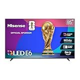 Hisense 85" E6 Cinema Series Hi-QLED 4K UHD Smart Fire TV (85E6QF, 2025 Model) - AI Light Sensor, Dolby Vision · Atmos, Voice Remote with Alexa, Motion Rate 120, HDR 10+ Adaptive, Game Mode Plus