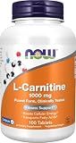 NOW Supplements, L-Carnitine 1,000 mg, Purest Form, Amino Acid, 100 Tabs