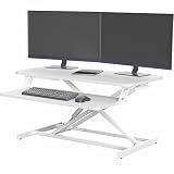 VIVO White 32 inch Stand Up Desk Riser, DESK-V000SW
