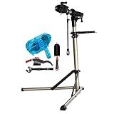CXWXC Bike Repair Stand -Shop Home Bicycle Mechanic Maintenance Rack- Bike Workstands for Mountain Bike and Road Bike (C:Champagne Blue)