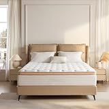 Queen Mattress, 12 Inch Queen Size Hybrid Mattress in a Box, Indiviually Pocket Springs & Memory Foam, Medium Firm Bed for Pressure Relief, Fiberglass Free, 80"x60"