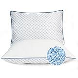 Yagamo Adjustable Bed Pillows Queen Size Set of 2 for Sleeping, Soft and Supportive Bed Pillows with Memory Foam Filling for Side, Back and Stomach Sleepers, Neck Supportive-Queen Size, 2 Pack