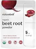 NatureBell Organic Beet Root Powder 5Lbs | 4,000mg Per Serving – Concentrated Whole Beet Root Source | High Dietary Nitrates – Raw Superfood Supplements – Great for Vegan Shakes & Smoothies – Non-GMO