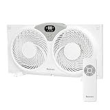 Holmes 9" Digital CleanBreeze Window Fan Twin Blade Remote Thermostat