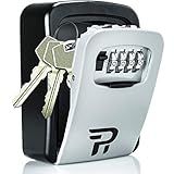 Key Lock Box Outdoor with Code – Wall Mount Security Lockbox for Spare Keys Outside – Rudy Run Combination Keybox for Home, Office, Garage, Apartment, and Airbnb - 1Pack