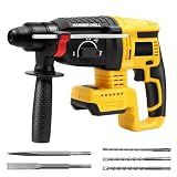 Cordless SDS Hammer Drill for Dewalt 20V MAX Battery, Brushless Rotary Hammer Drill with Safety Clutch for Concrete/Masonry (No Battery)