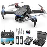 X-shop Drone with 1080P Camera for Kids Adults, Foldable RC Quadcopter with One Key Take Off/Land, Gesture Selfie, 3D Flip, 2 Batteries, Carrying Case, Toy Gift for Beginners