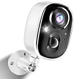 Security Cameras Wireless Outdoor 2K Battery Powered Color Night Vision WiFi Waterproof Surveillance Camera 2 Way Audio Mic Motion Detection Spotlight Alarm SD/Cloud Storage for Indoor Home Kids Pet