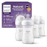 Philips Avent Natural Baby Bottles, Medium Flow, 9 oz, BPA-Free, 4-Pack