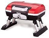 Cuisinart Petite Gourmet Portable Gas Grill, Compact Portable Grill Propane, 150 Sq. In. Cooking Surface, 5,500 BTU Burner Small Gas Grills for Camping, BBQ, Folding Legs and Carry Handles, Red