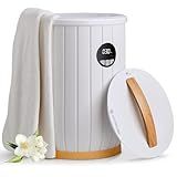 AAOBOSI Large Towel Warmers for Bathroom with Digital Display,20L 4 Timer& Auto Shut Off，Fast Warming, Blankets & Robes, Portable Electric Warmer for Bathroom,SPA，PJ's and More