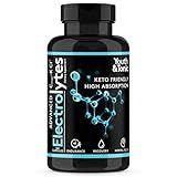 Complete Electrolyte Supplement Pills High Absorption | Cmax Potassium Chloride Magnesium Sodium Calcium Zinc | Boost Endurance Muscle Recovery Mental Focus | Salt Electrolytes Tablets | Keto Friendly