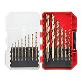 CRAFTSMAN 14-Piece Gold Oxide Drill Bit Set for Wood, Plastic, or Metal (CMAM2214)