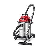 Vacmaster VOC508S 1101 5-Gal 4 Peak HP Stainless Steel Wet/Dry Vac Red