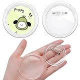 vibedor 15Pcs DIY Button Pins 2.3 Inch Blank Custom Buttons Clear