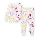 Burt's Bees Baby Baby Girl's Toddler Pajamas, Tee and Pant 2-Piece Pj Set, 100% Organic Cotton, Bee Mine