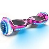 Hoverstar Crystal Light Wheel Electric Hoverboard with New Version Bluetooth Hover Board, Chrome and Design Color Self-Balance Electric Scooter