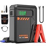 Jump Starter with Air Compressor, 3000A Portable Car Jumper, 150PSI Cordless Tire Inflator, 12V Jump Box for 9.0 Gas/7L Diesel Engine, Power Bank, 400LM Light, Car Battery Booster with Storage Bag