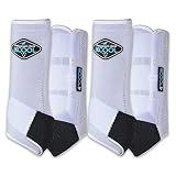 Professional's Choice 2XCOOL Sports Medicine Horse Boots | Protective & Breathable Design for Ultimate Comfort & Durability in Active Horses | Value 4 Pack | Medium White